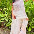 Zari Stripes Mul Cotton Saree - MANKA