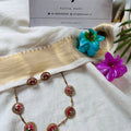 Lotus Chain Choker with Earrings