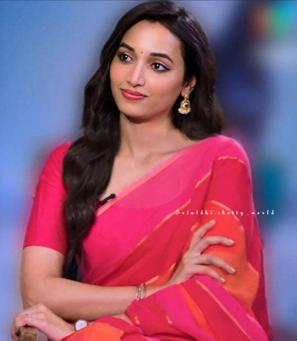 Sreenidhi's Stripe Mul Cotton Saree