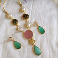 Meenakari Pearl Tikli Necklace