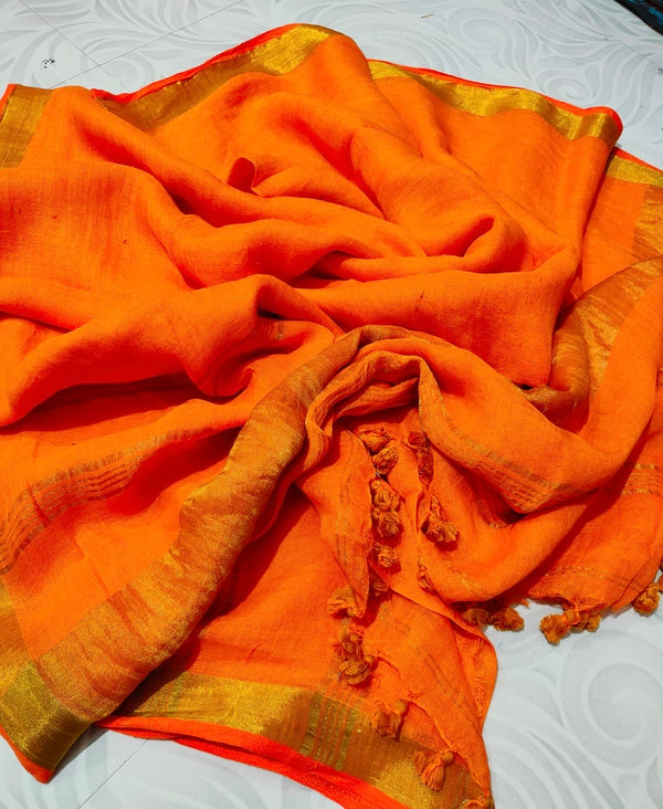 Linen Jari Saree