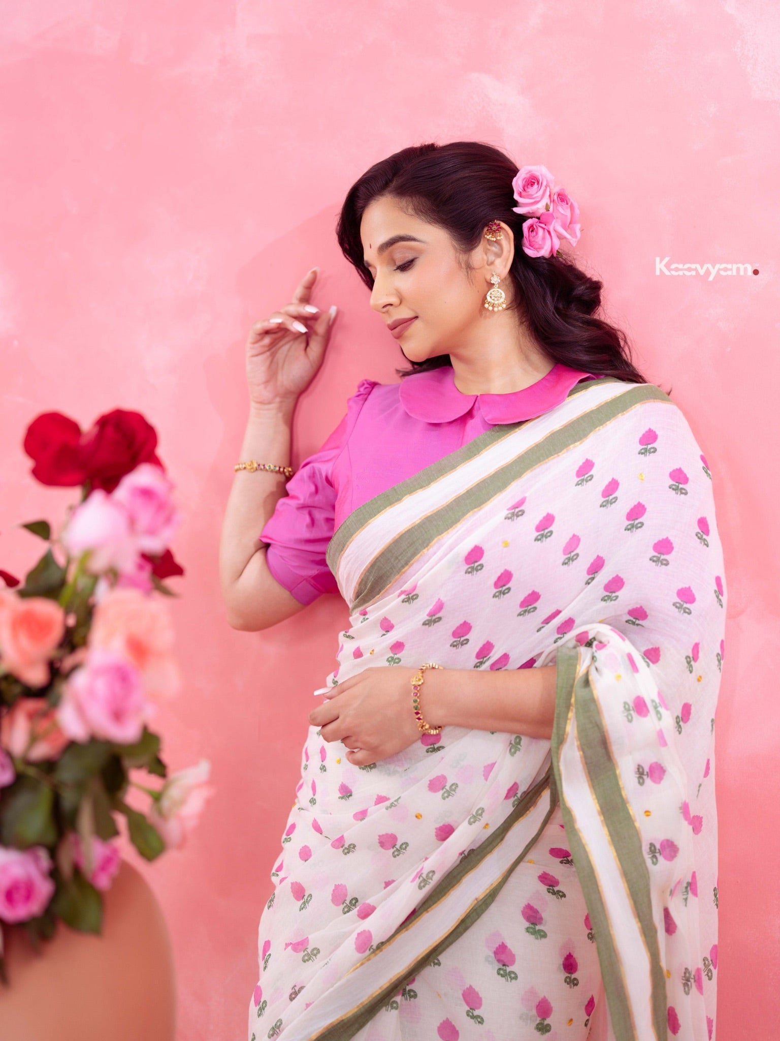 Pink Petal Saree