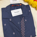 SHIRT COLLAR BLUE KURTI