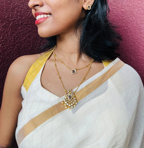 Layer Haaram & Earrings