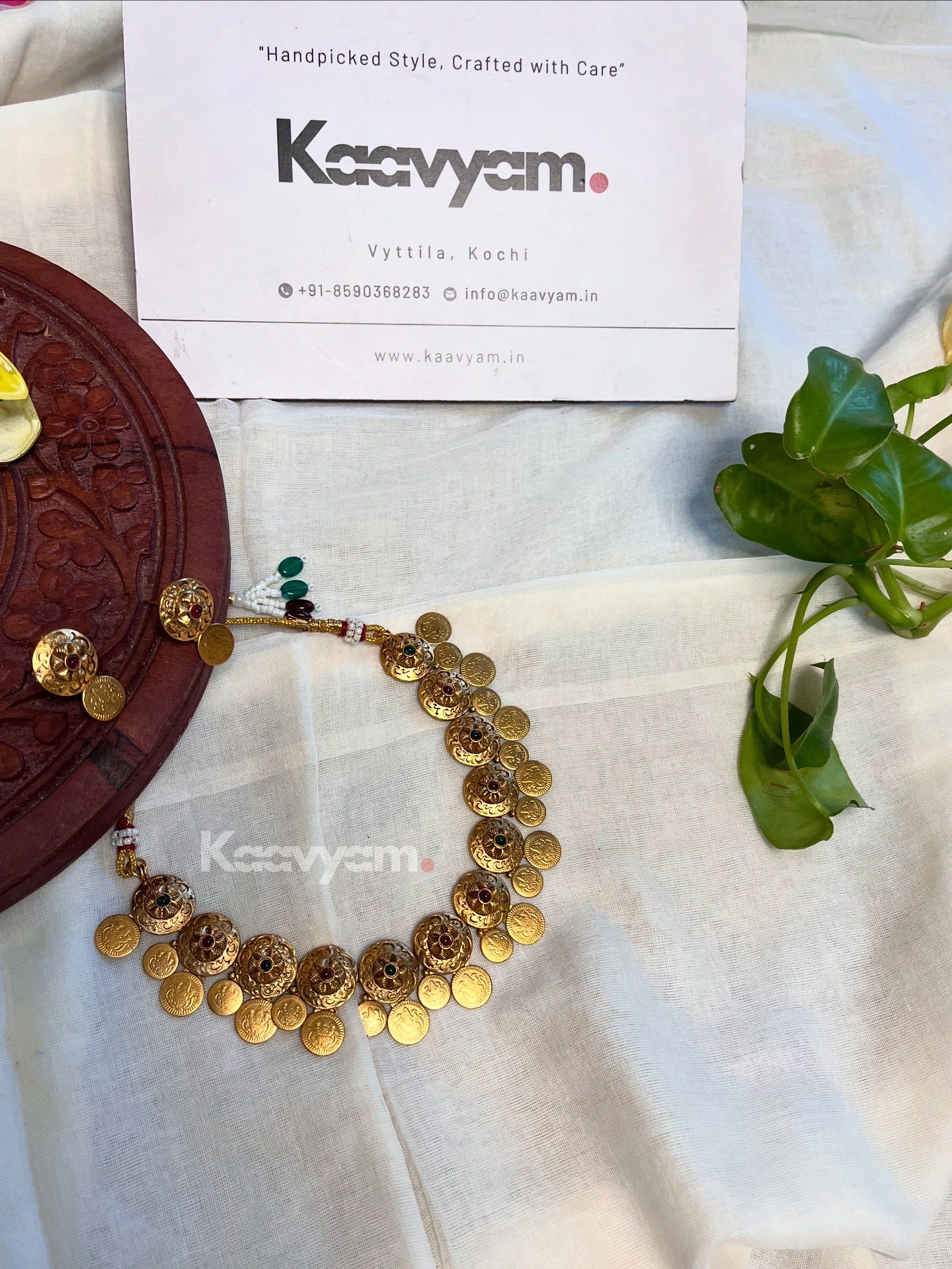 Flower Coin Neckpiece & Earrings