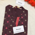 COLLAR COFFE BROWN KURTI