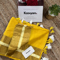 Yellow Kasav Mul Cotton Saree