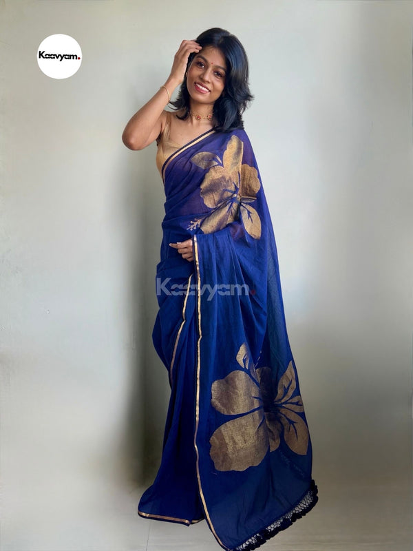Hibiscus Handwoven Mul Modal Saree