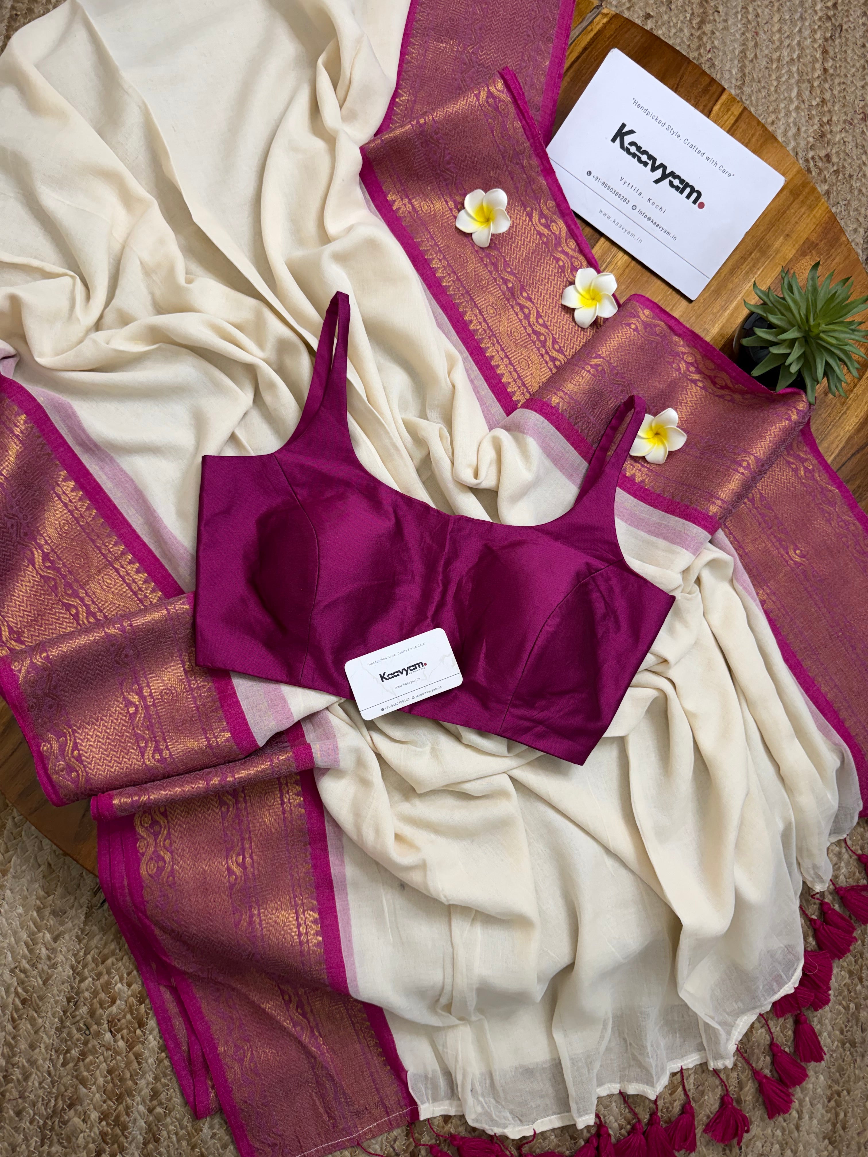Nila Kanchi Mul Cotton Saree