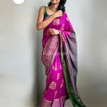 Floral Motif Cotton Zari Saree