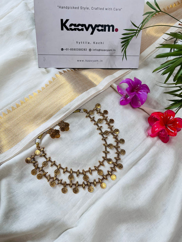 Layer Coin Necklace & Earrings