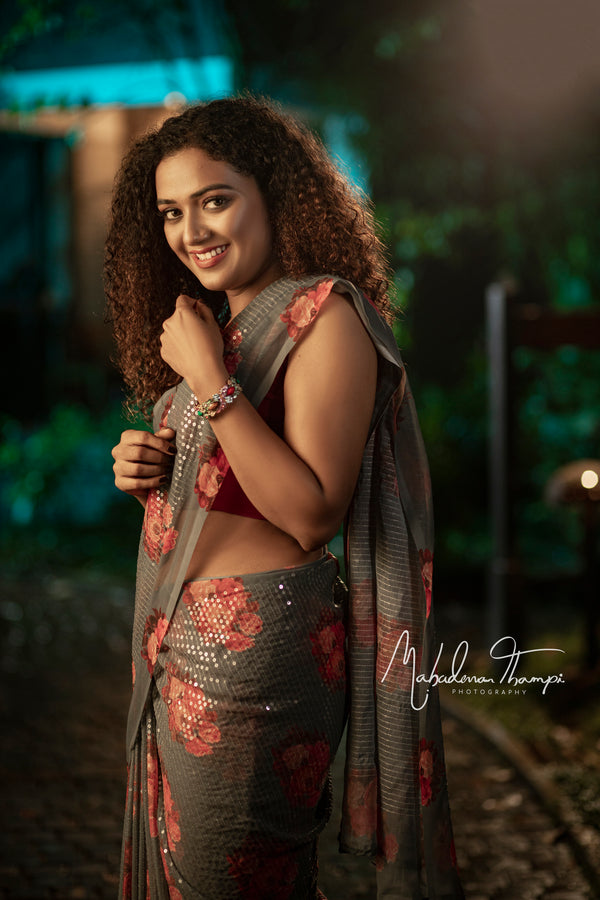 MAREENA - SEQUENCE SAREE & BLOUSE