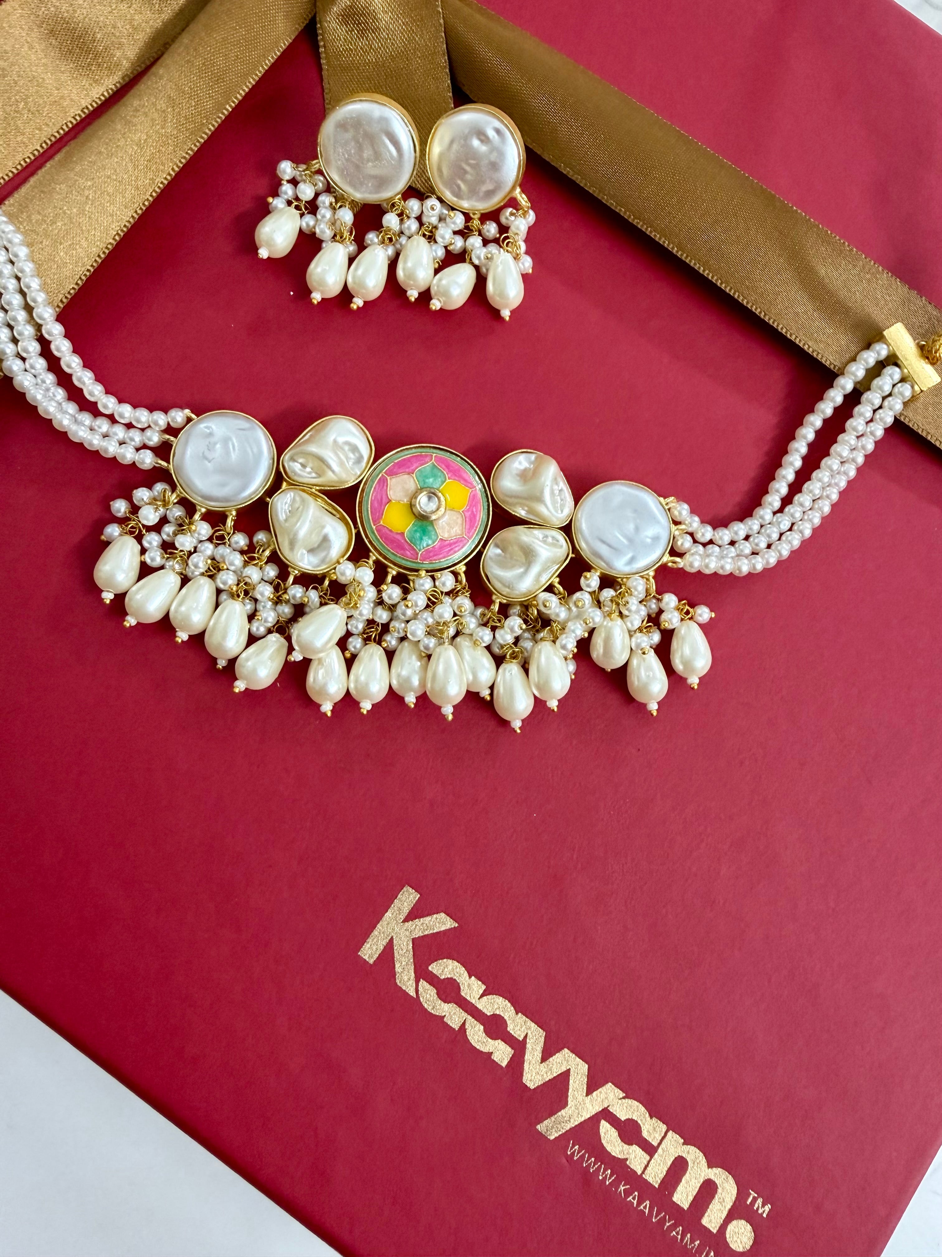 Meenakari Choker & Earrings