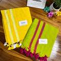 Double Line Border Mul Cotton Saree