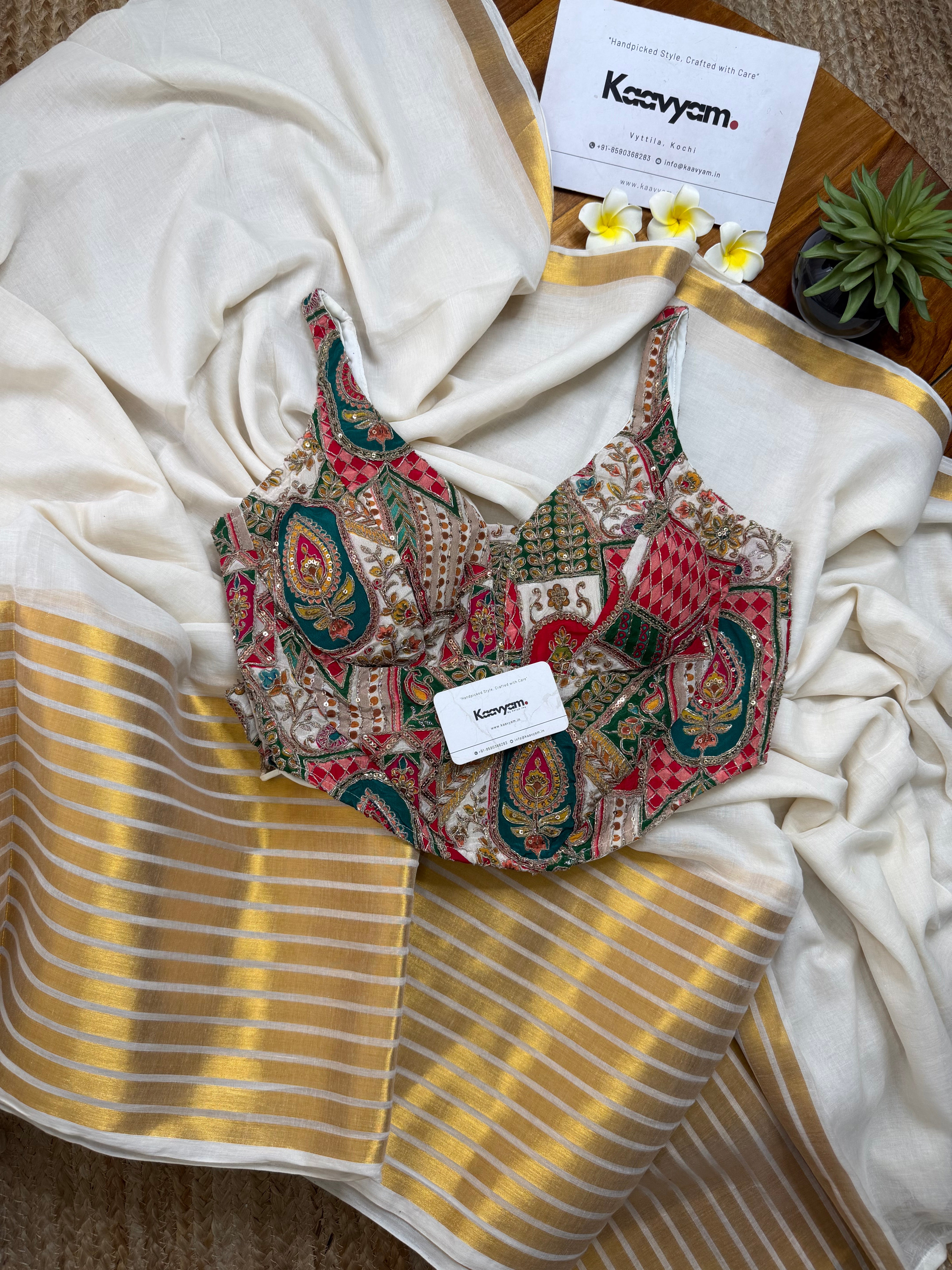 Swara Kasav Mul Cotton Saree