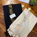 Black Bloom Mul Cotton Saree