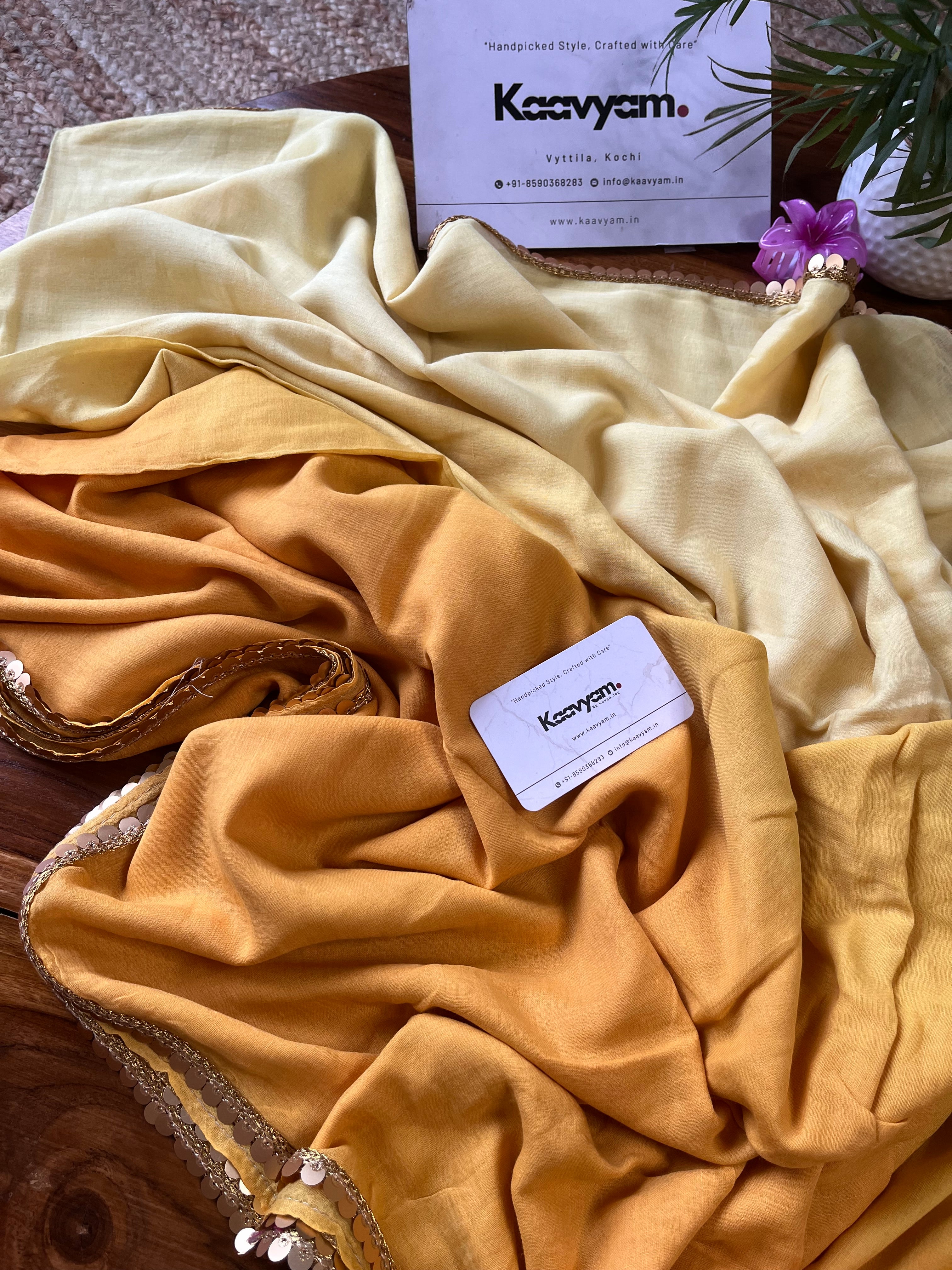 Rangde Mul Cotton Saree