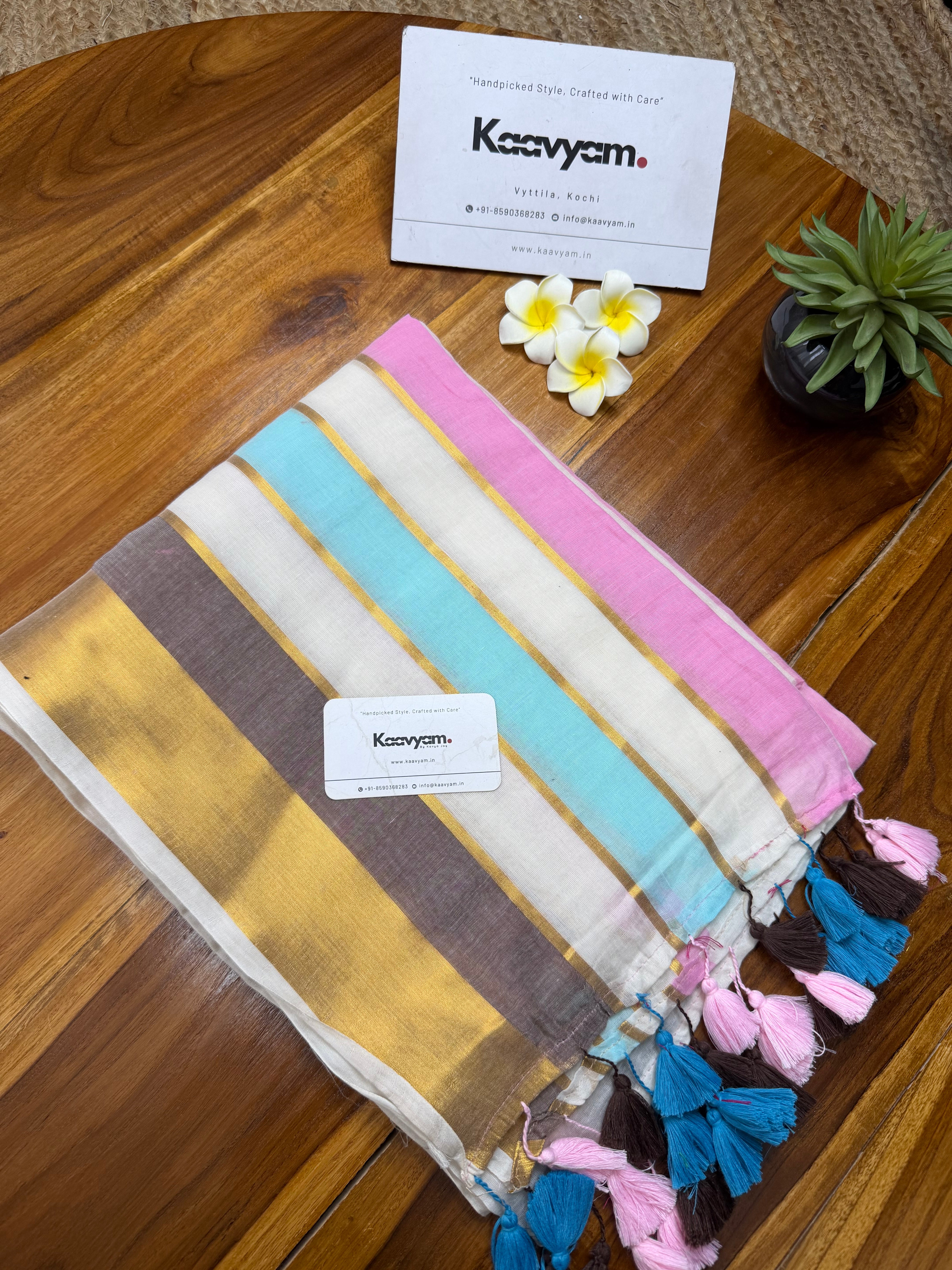 Candy Kasav Mul Cotton Saree