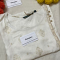 OFFWHITE SIDE BUTTON KURTI