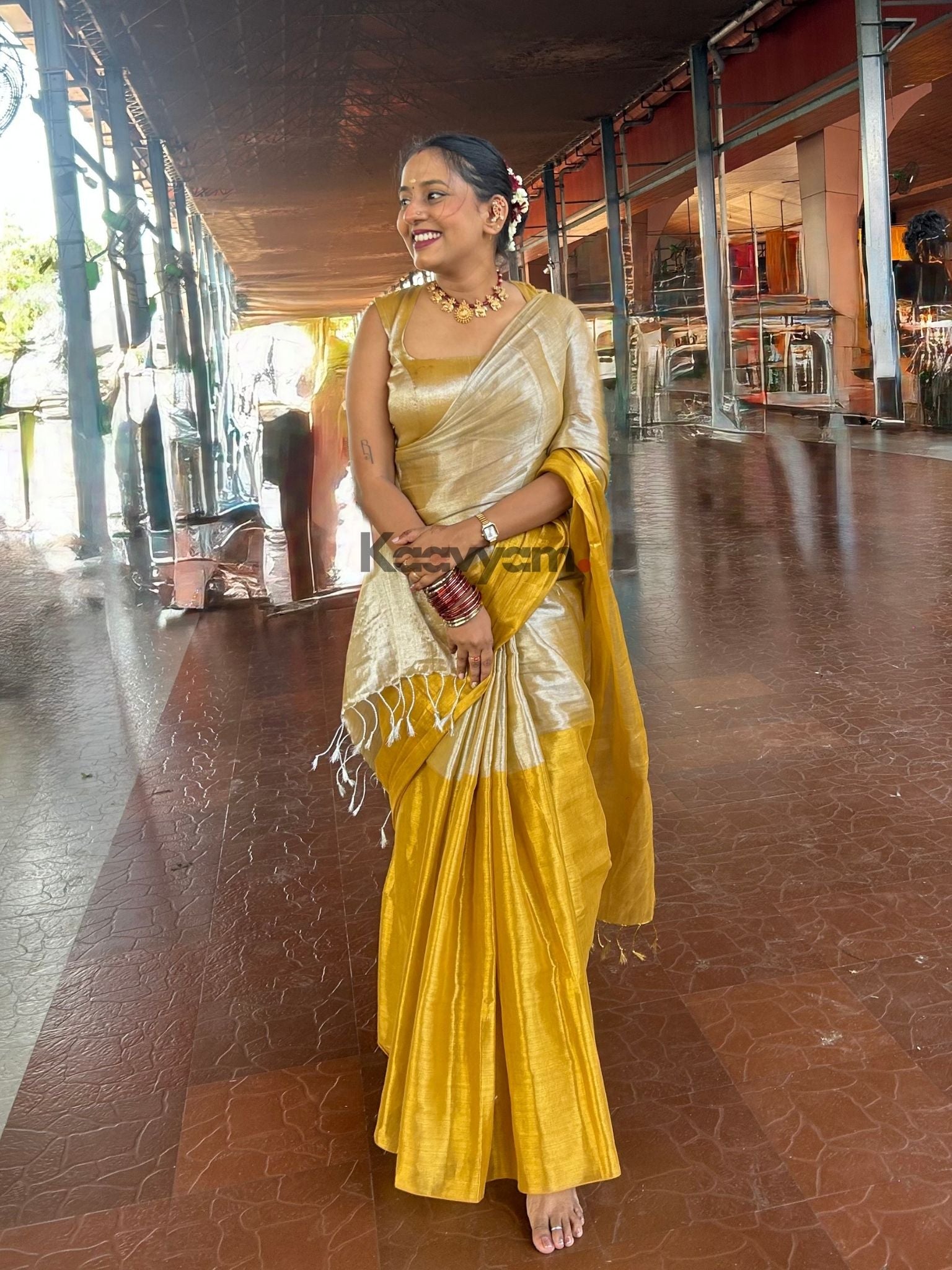 Half & Half Raaga Tissue Silk Saree