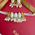 Heavy pearl Choker & Earrings