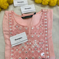 PEACH EMBROIDERY YOKE KURTI