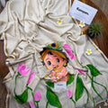Bal Krishna Handpainted Saree