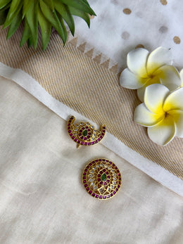 Kempu Surya Chandra Hair Ornament