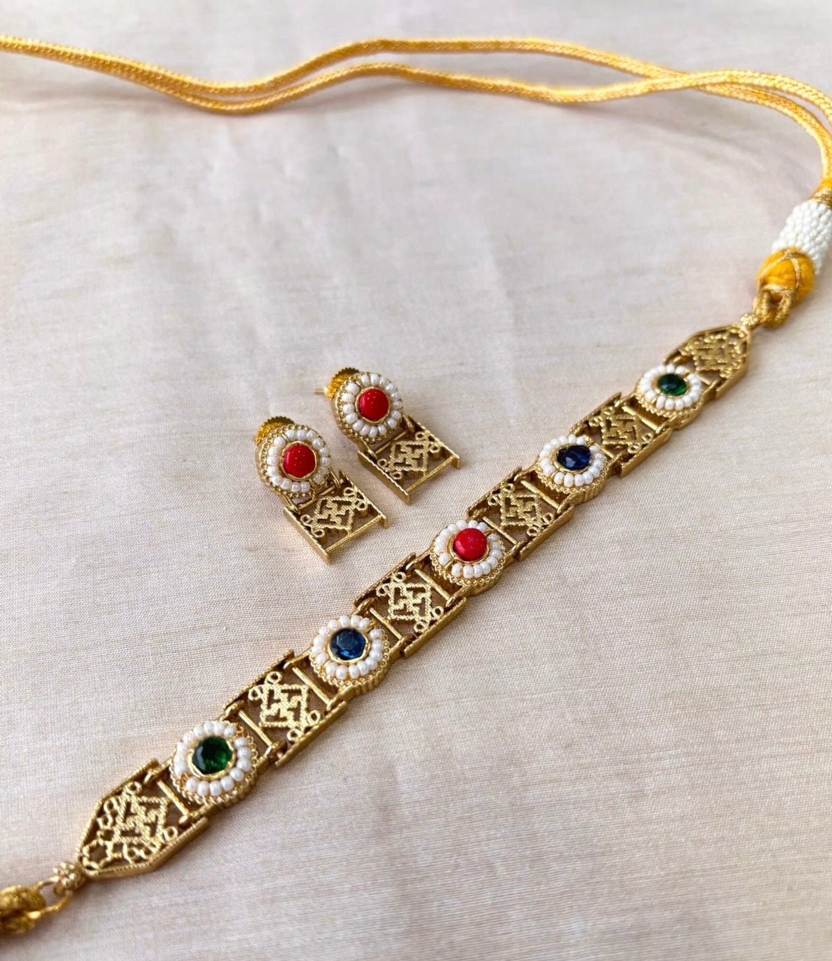 Antique Gold Polish Choker