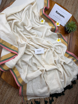 Classic Kasav & Kara Mul Cotton Saree