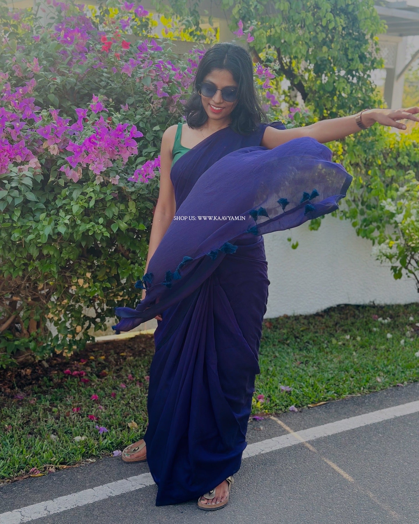 Plain Mul Cotton Saree