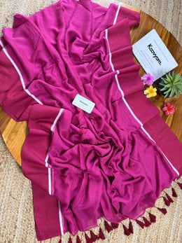 Contrast Maroon Mul Cotton Saree