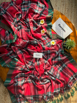 Urban Plaid Check Saree