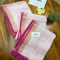 Pastel Pink Linen Saree