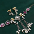 Pearl Hanging Peacock Choker
