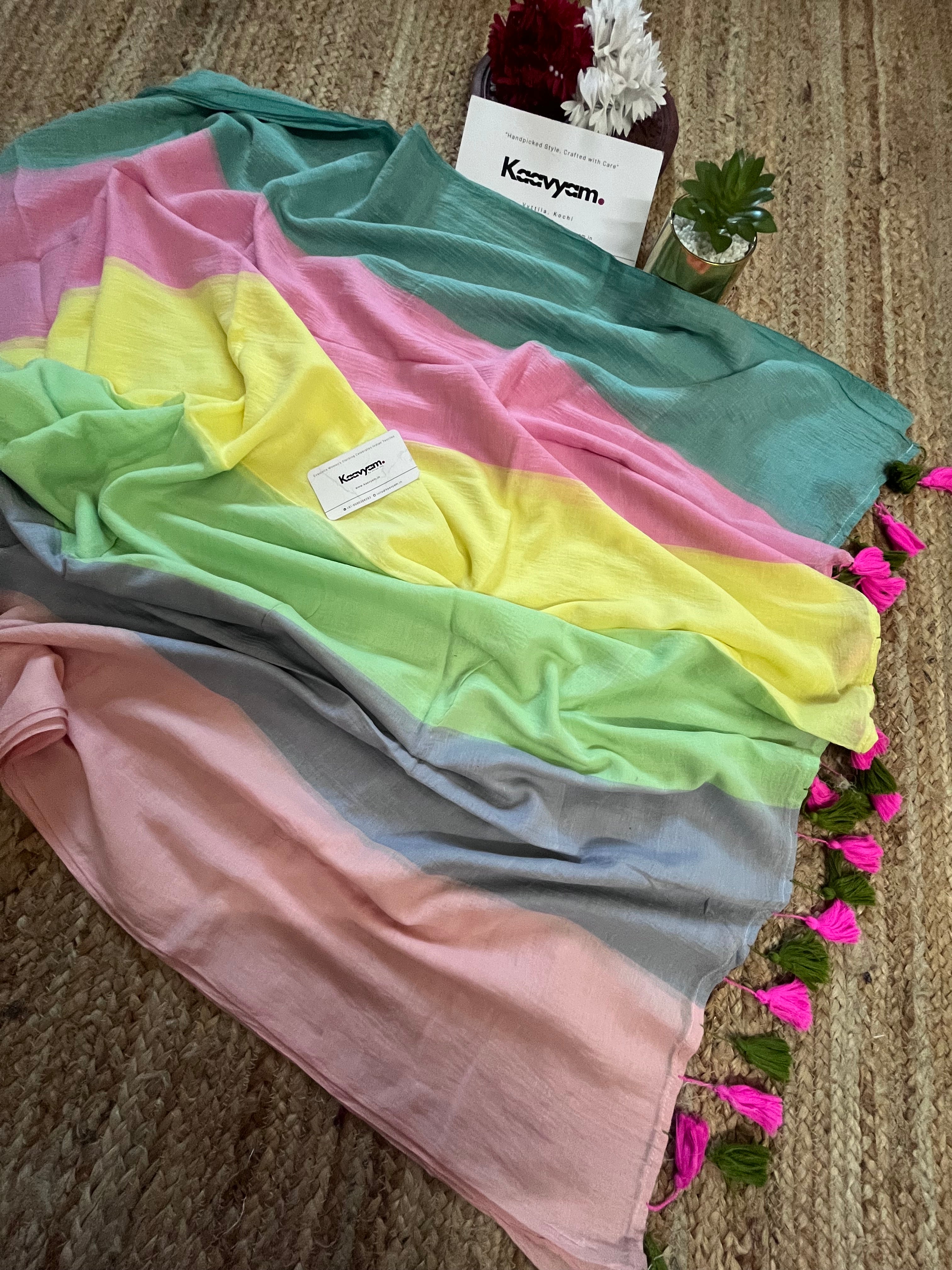 Multi Color Mul Cotton Sarees