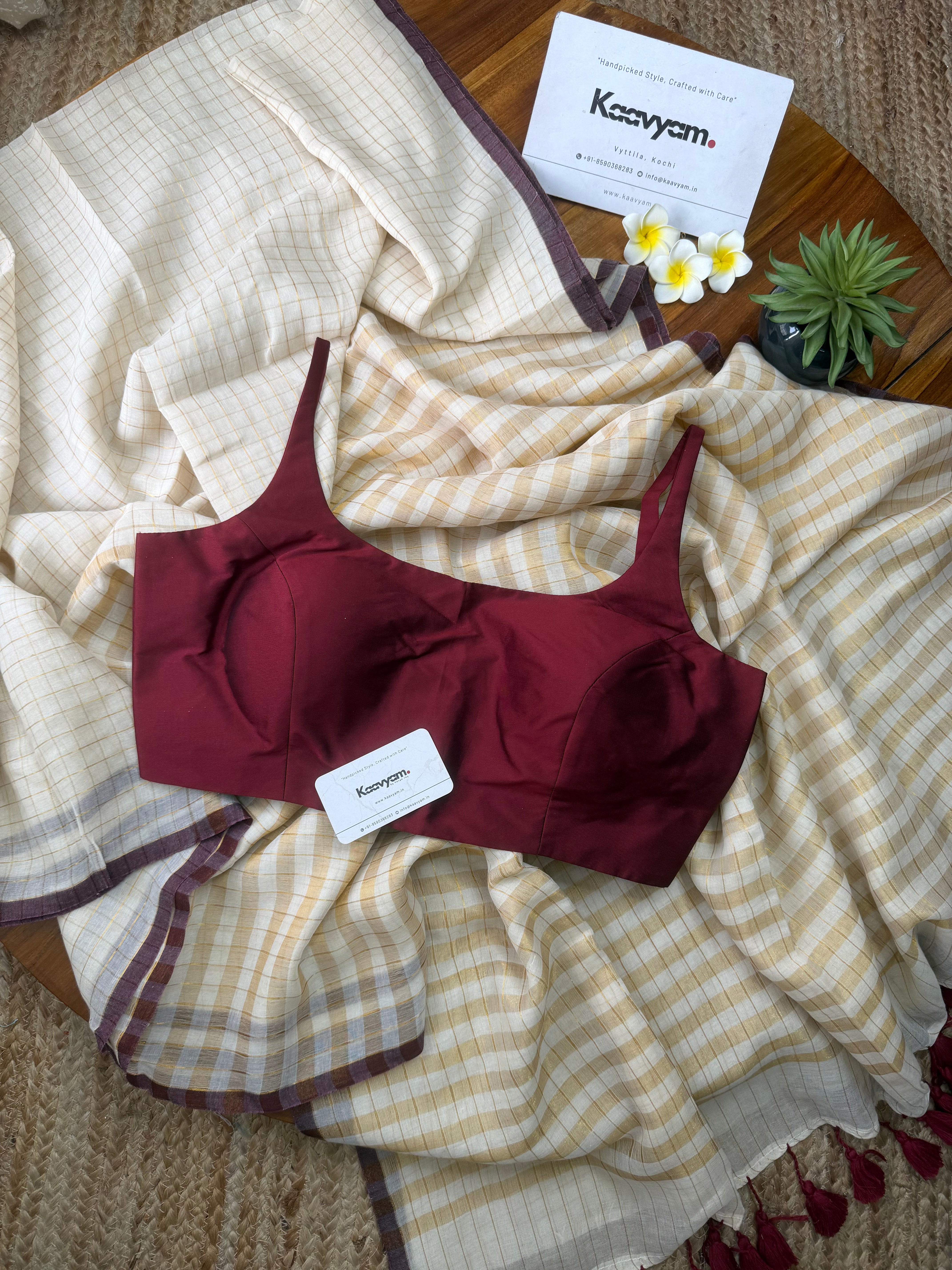 Uthrada Check Mul Cotton Saree