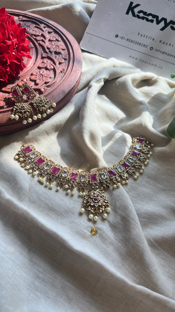 Antique Ruby Stone Necklace