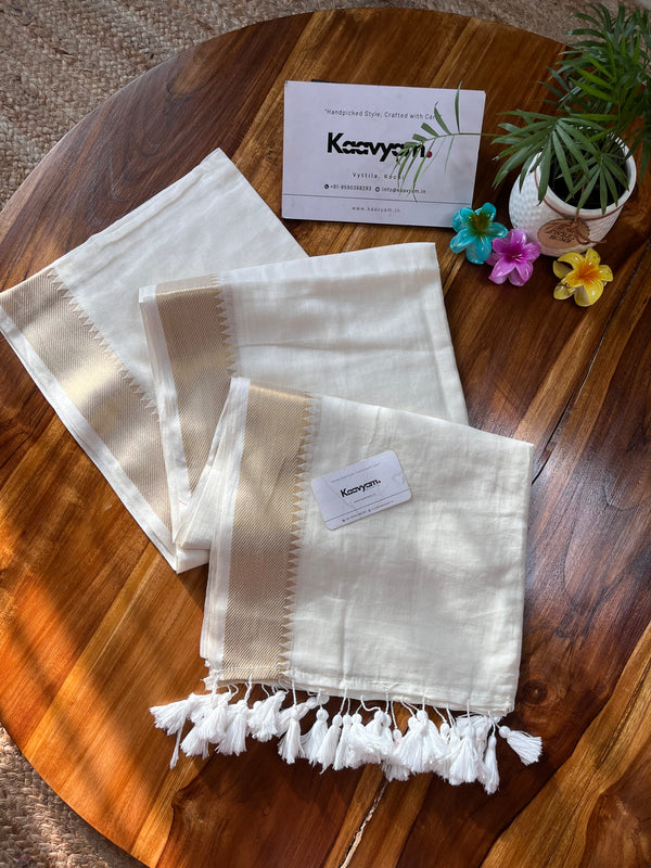 Temple Designer Border Mul Cotton Saree