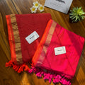 Sunset Orange Saree