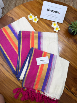 Magenta Temple Kasav Saree