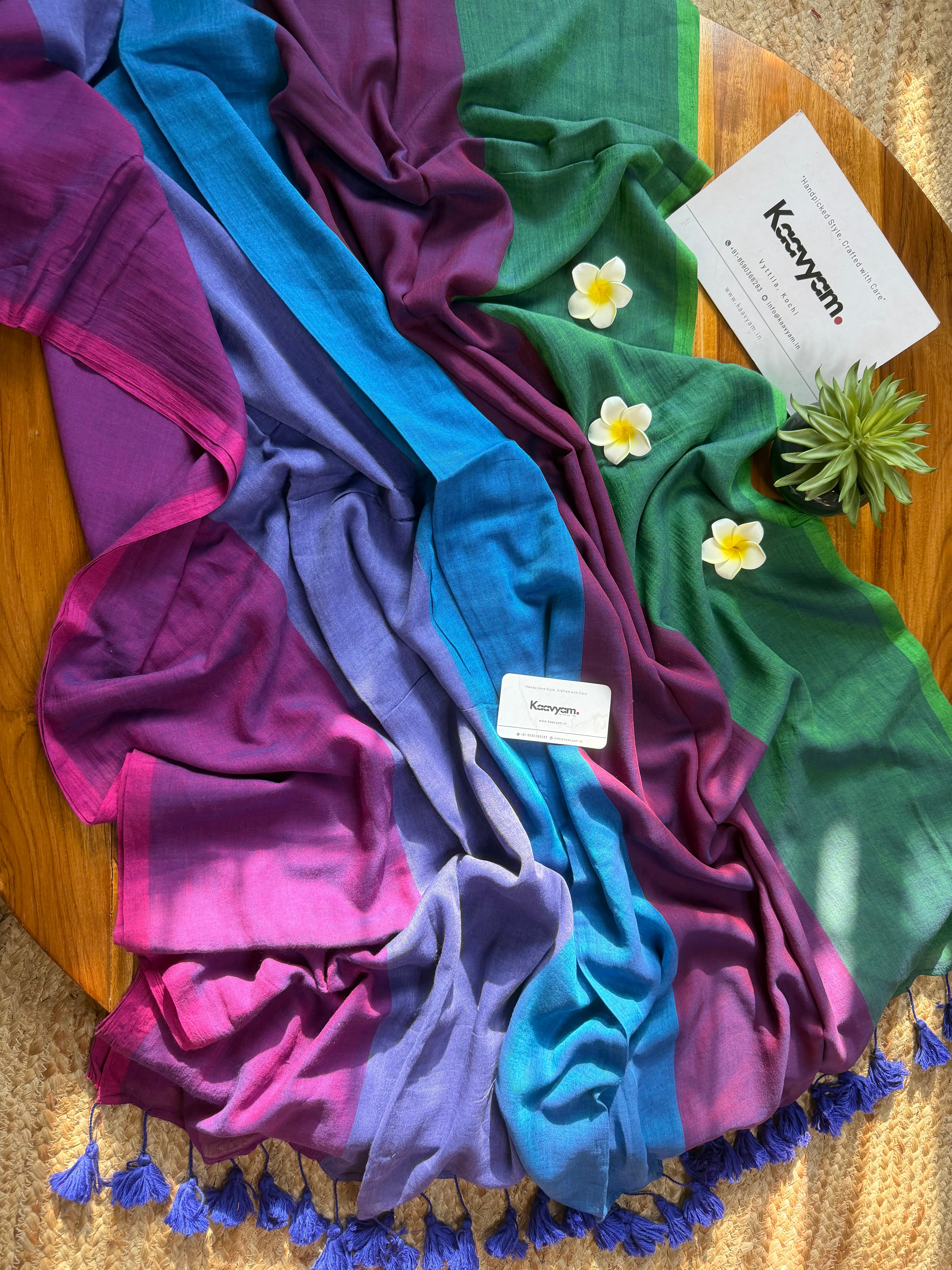 Multi Color Mul Cotton Sarees