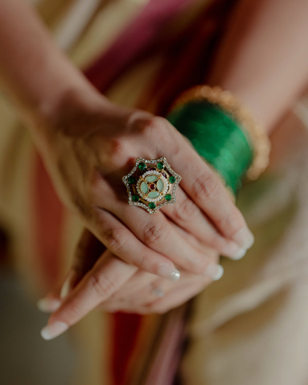 Kundan Nakshatra Ring