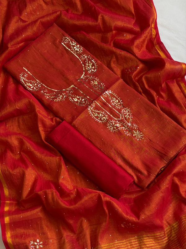 Banarasi Mul Tissue Suit