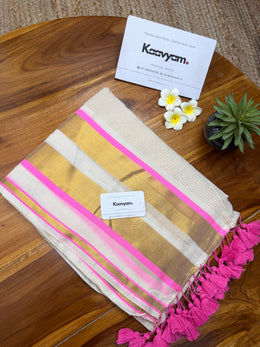 Blush Kasav Mul Cotton Saree