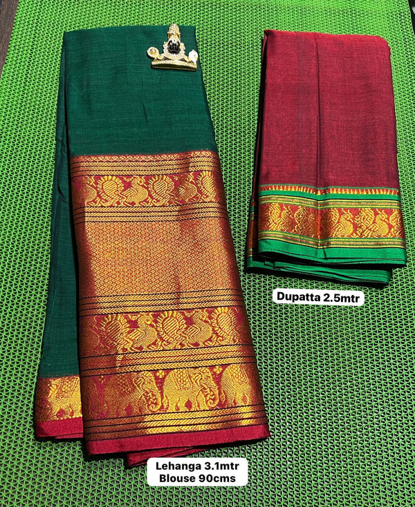 HEAVY BORDER DHAVANI SET FABRIC