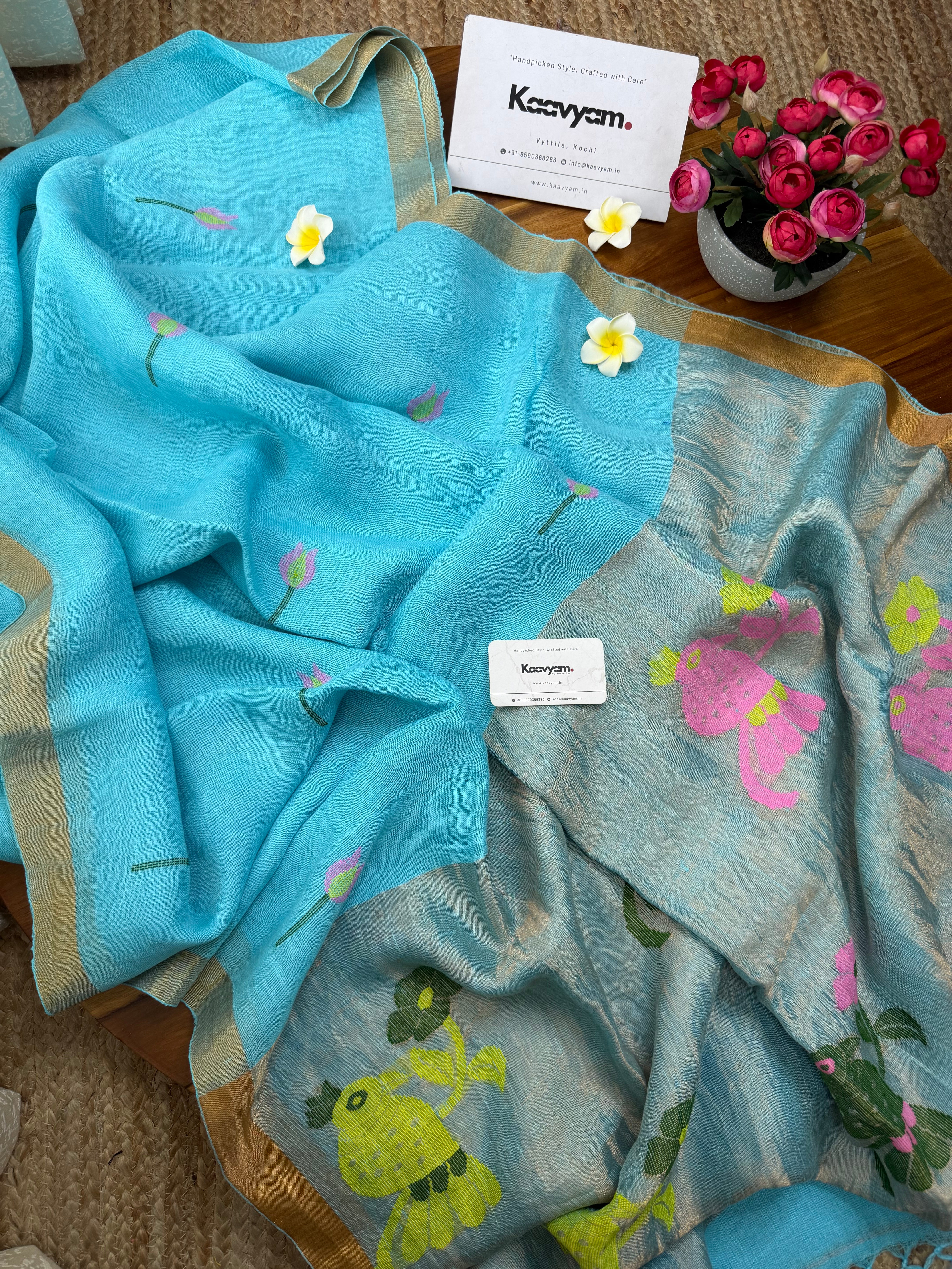 Tulipara Linen Tissue Saree
