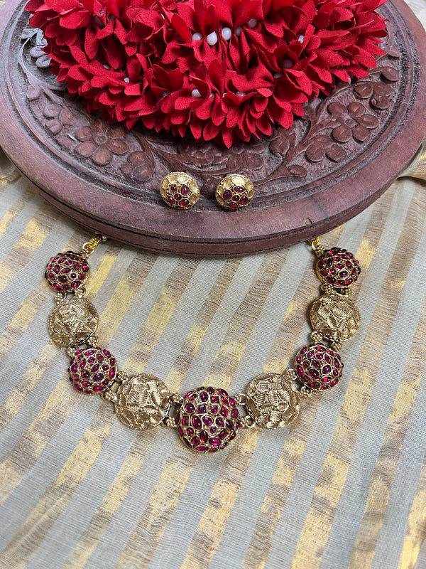 Ruby Motif Necklace
