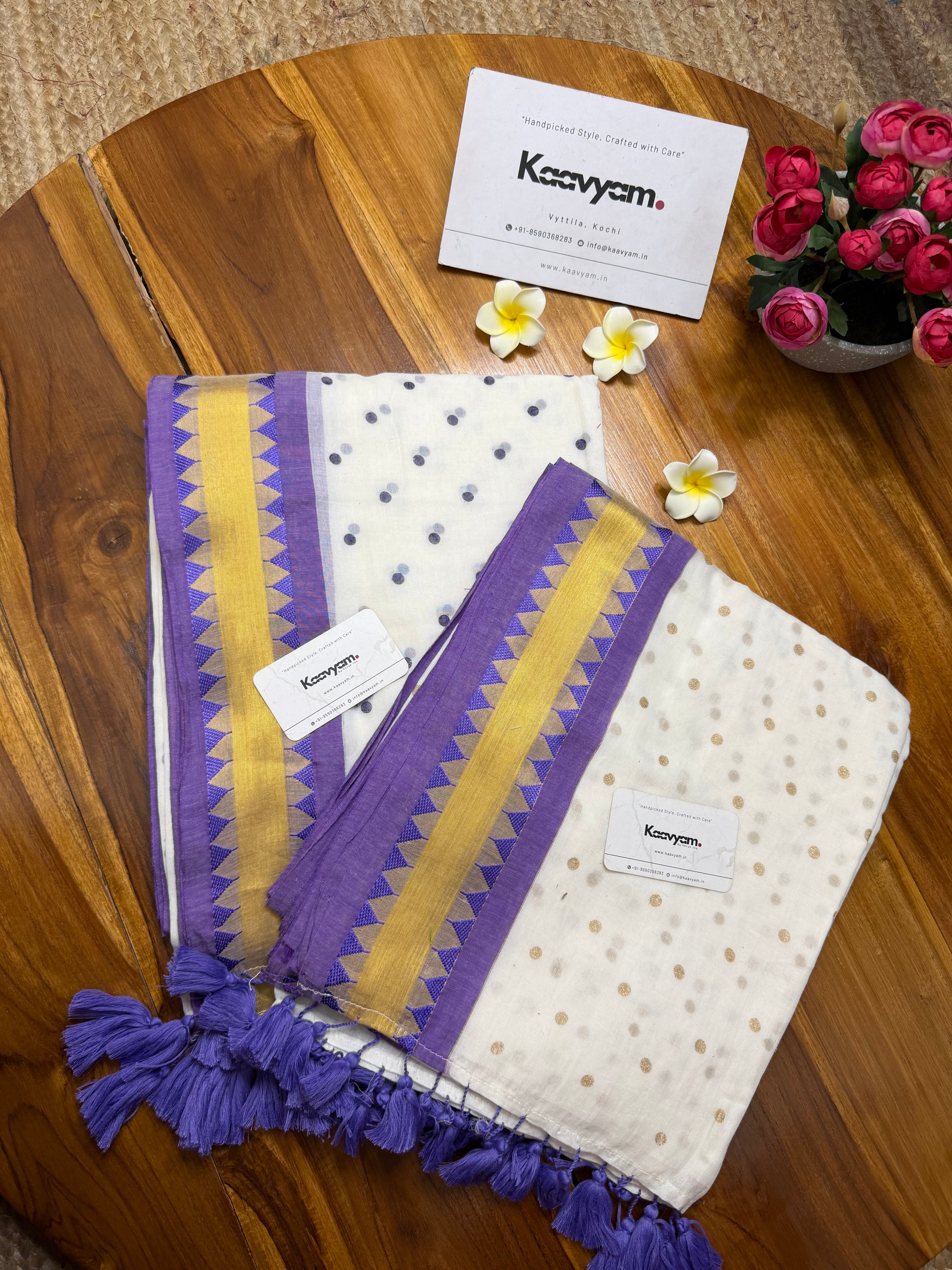 Temple Polka Saree