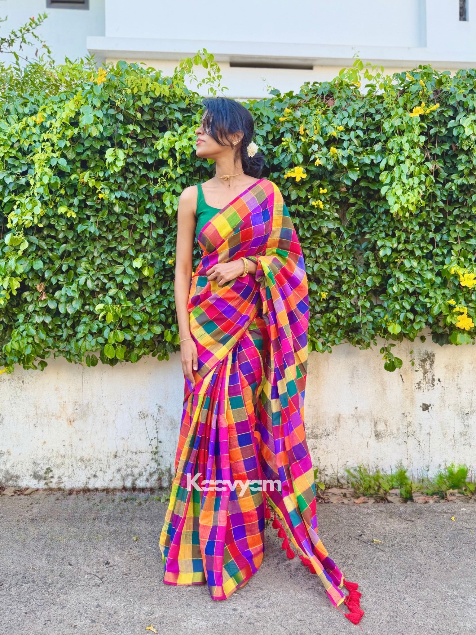 Madurai Check Mul Modal Saree